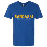 T-Shirts Royal / X-Small Sarcasm Is My Second Language Men's Premium V-Neck