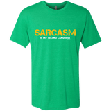 T-Shirts Envy / Small Sarcasm Is My Second Language Men's Triblend T-Shirt
