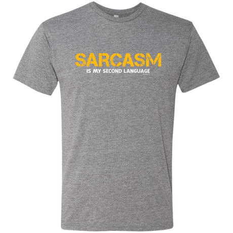T-Shirts Premium Heather / Small Sarcasm Is My Second Language Men's Triblend T-Shirt