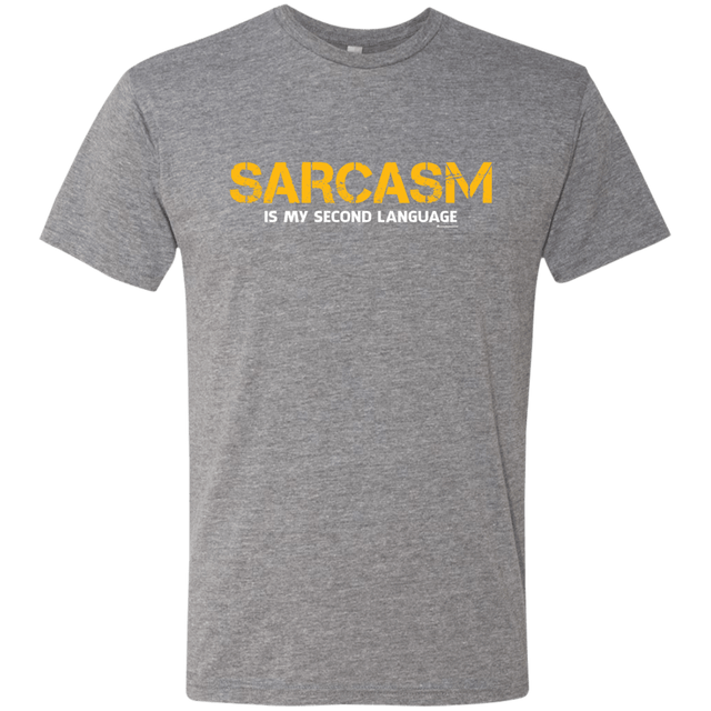 T-Shirts Premium Heather / Small Sarcasm Is My Second Language Men's Triblend T-Shirt
