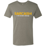 T-Shirts Venetian Grey / Small Sarcasm Is My Second Language Men's Triblend T-Shirt