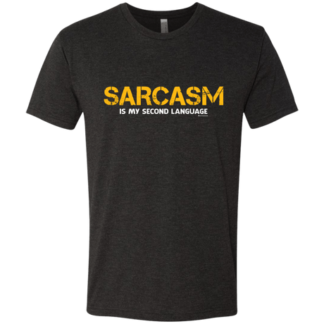 T-Shirts Vintage Black / Small Sarcasm Is My Second Language Men's Triblend T-Shirt