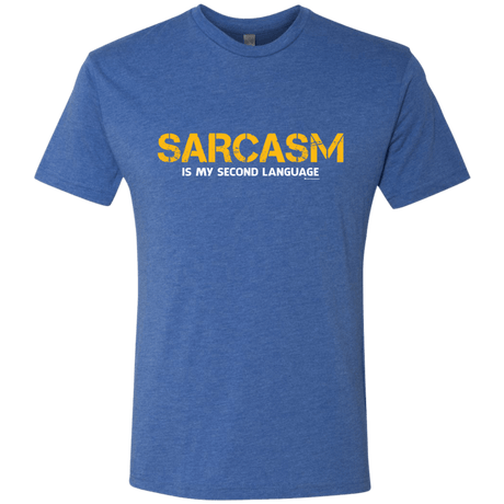 T-Shirts Vintage Royal / Small Sarcasm Is My Second Language Men's Triblend T-Shirt