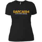 T-Shirts Black / X-Small Sarcasm Is My Second Language Women's Premium T-Shirt