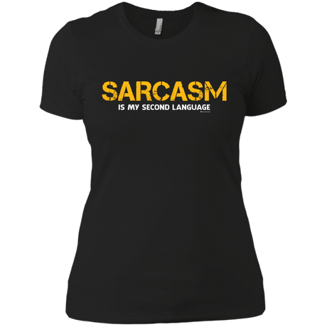 T-Shirts Black / X-Small Sarcasm Is My Second Language Women's Premium T-Shirt