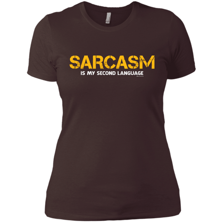 T-Shirts Dark Chocolate / X-Small Sarcasm Is My Second Language Women's Premium T-Shirt