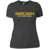 T-Shirts Heavy Metal / X-Small Sarcasm Is My Second Language Women's Premium T-Shirt
