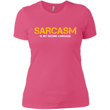 T-Shirts Hot Pink / X-Small Sarcasm Is My Second Language Women's Premium T-Shirt