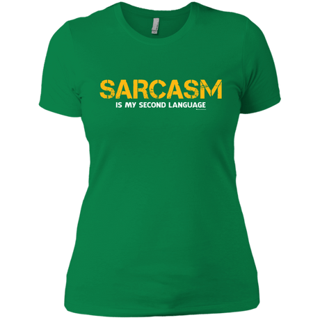 T-Shirts Kelly Green / X-Small Sarcasm Is My Second Language Women's Premium T-Shirt