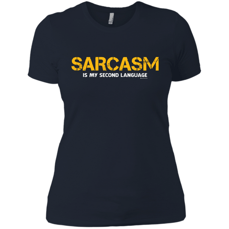 T-Shirts Midnight Navy / X-Small Sarcasm Is My Second Language Women's Premium T-Shirt