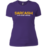 T-Shirts Purple Rush/ / X-Small Sarcasm Is My Second Language Women's Premium T-Shirt