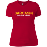 T-Shirts Red / X-Small Sarcasm Is My Second Language Women's Premium T-Shirt