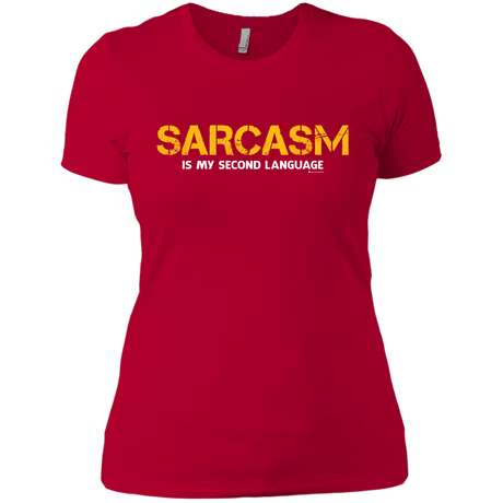T-Shirts Red / X-Small Sarcasm Is My Second Language Women's Premium T-Shirt