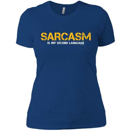 T-Shirts Royal / X-Small Sarcasm Is My Second Language Women's Premium T-Shirt