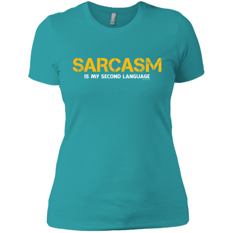 T-Shirts Tahiti Blue / X-Small Sarcasm Is My Second Language Women's Premium T-Shirt