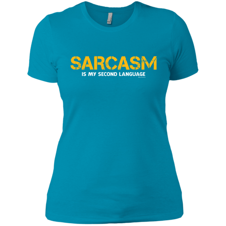 T-Shirts Turquoise / X-Small Sarcasm Is My Second Language Women's Premium T-Shirt