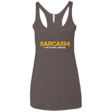T-Shirts Macchiato / X-Small Sarcasm Is My Second Language Women's Triblend Racerback Tank