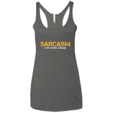 T-Shirts Premium Heather / X-Small Sarcasm Is My Second Language Women's Triblend Racerback Tank