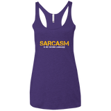 T-Shirts Purple Rush / X-Small Sarcasm Is My Second Language Women's Triblend Racerback Tank
