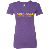 T-Shirts Purple Rush / Small Sarcasm Is My Second Language Women's Triblend T-Shirt