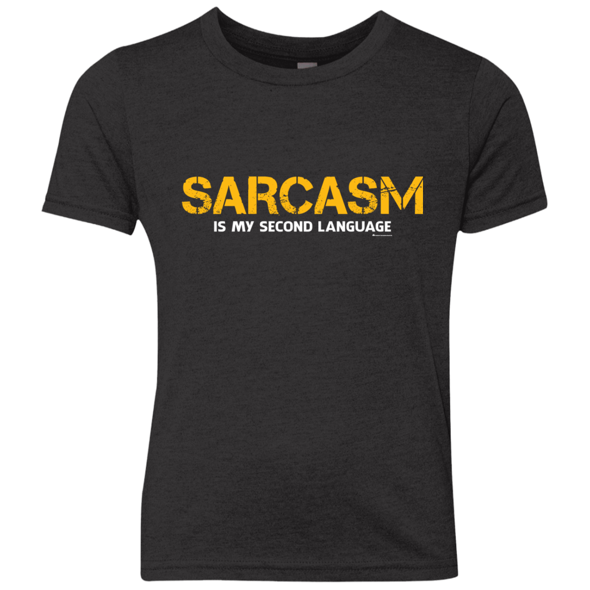 T-Shirts Vintage Black / YXS Sarcasm Is My Second Language Youth Triblend T-Shirt