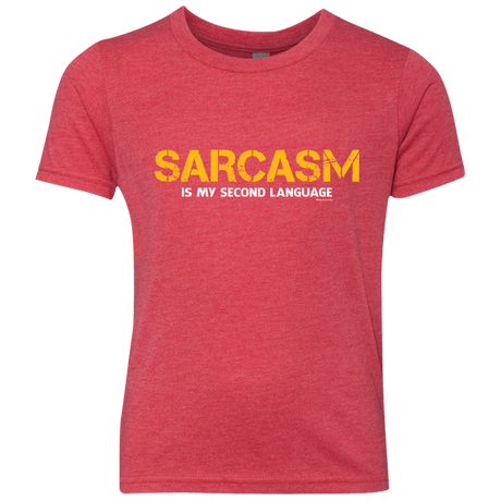 T-Shirts Vintage Red / YXS Sarcasm Is My Second Language Youth Triblend T-Shirt