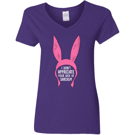 T-Shirts Purple / S Sarcasm Wins Women's V-Neck T-Shirt