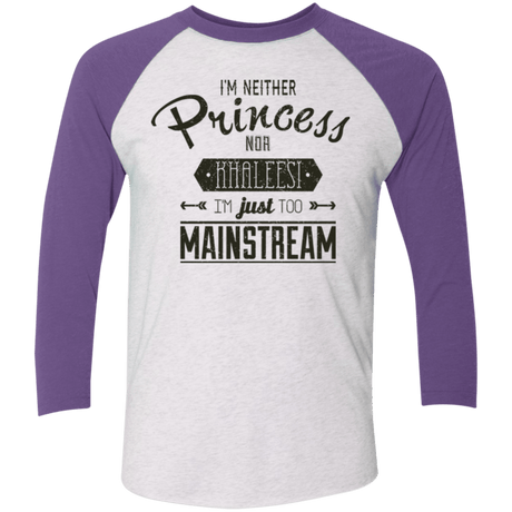 T-Shirts Heather White/Purple Rush / X-Small Sarcastic Girl Men's Triblend 3/4 Sleeve