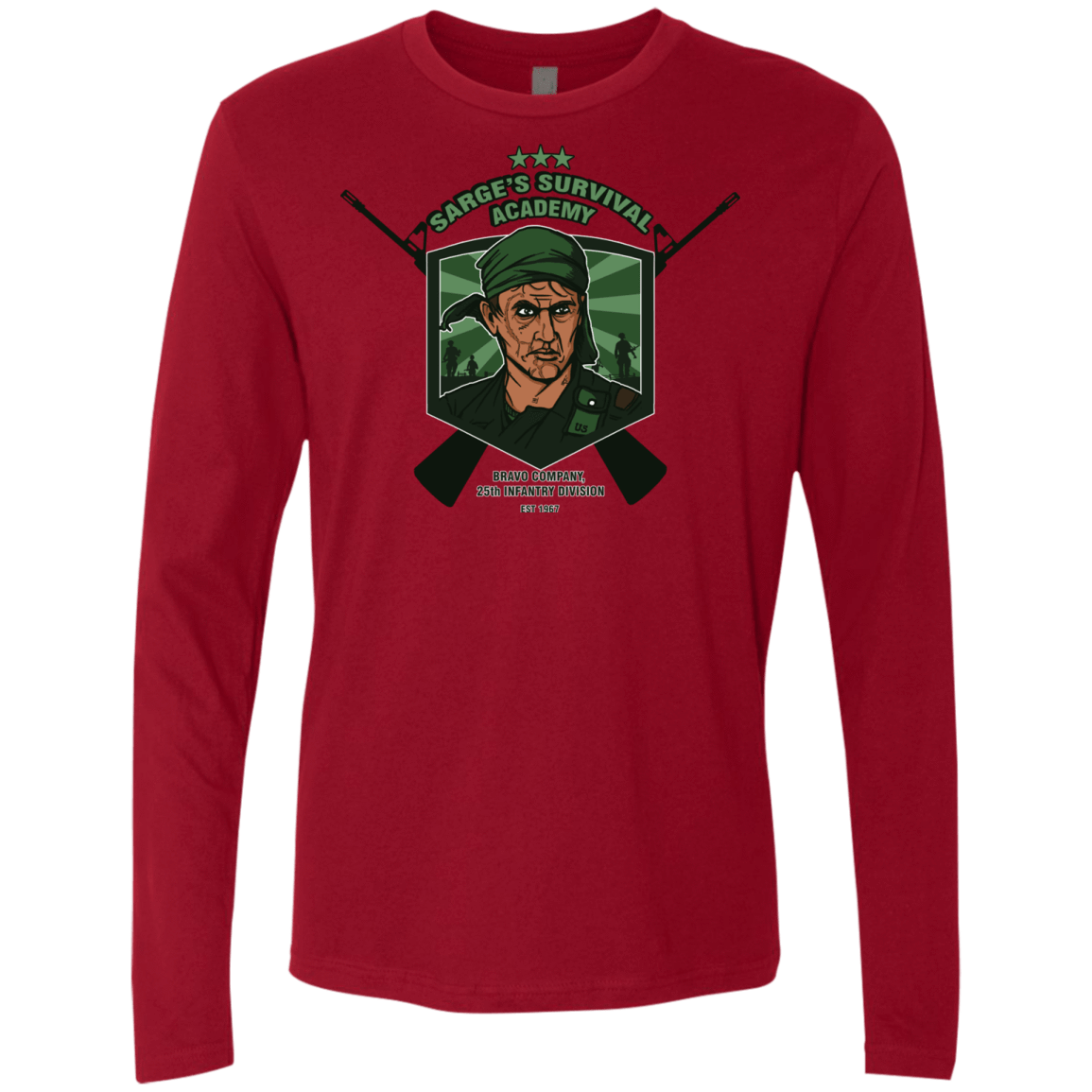 T-Shirts Cardinal / S Sarges Survival Men's Premium Long Sleeve