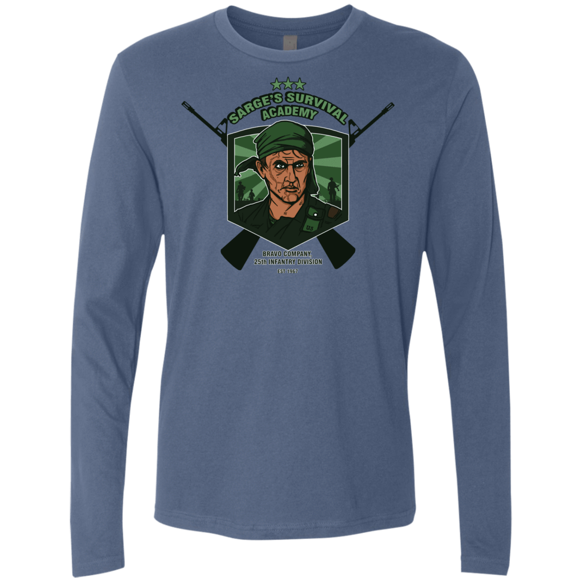 T-Shirts Indigo / S Sarges Survival Men's Premium Long Sleeve