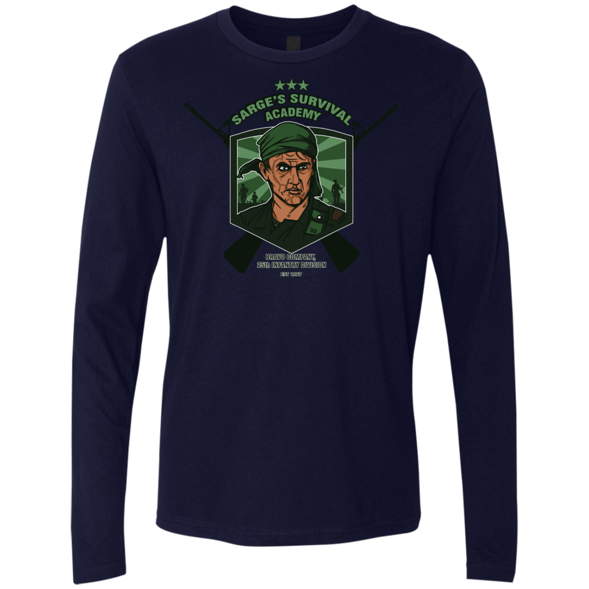 T-Shirts Midnight Navy / S Sarges Survival Men's Premium Long Sleeve