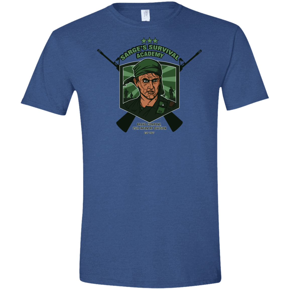 T-Shirts Heather Royal / X-Small Sarges Survival Men's Semi-Fitted Softstyle