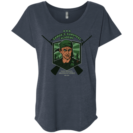 T-Shirts Vintage Navy / X-Small Sarges Survival Triblend Dolman Sleeve