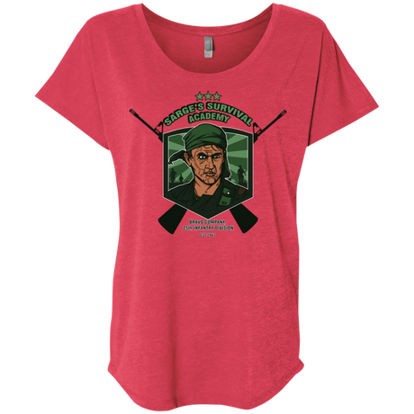 T-Shirts Vintage Red / X-Small Sarges Survival Triblend Dolman Sleeve