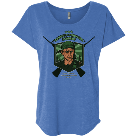 T-Shirts Vintage Royal / X-Small Sarges Survival Triblend Dolman Sleeve