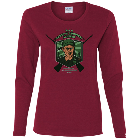 T-Shirts Cardinal / S Sarges Survival Women's Long Sleeve T-Shirt