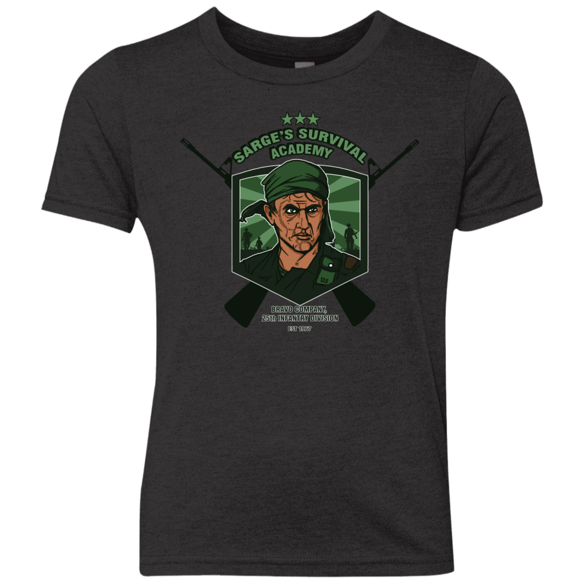 T-Shirts Vintage Black / YXS Sarges Survival Youth Triblend T-Shirt