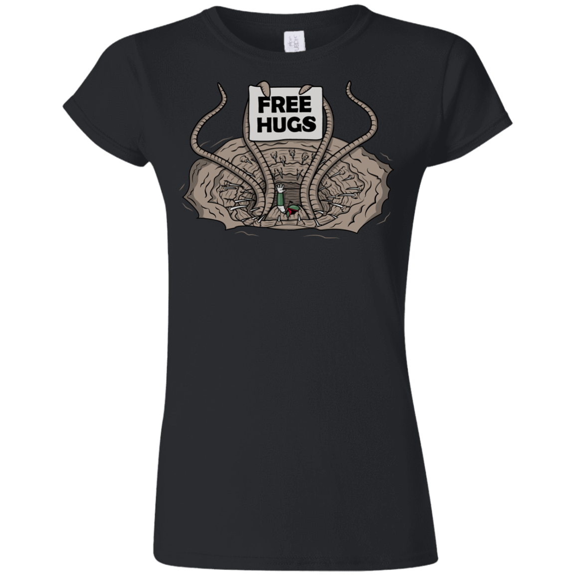 T-Shirts Black / S Sarlacc Free Hugs Junior Slimmer-Fit T-Shirt