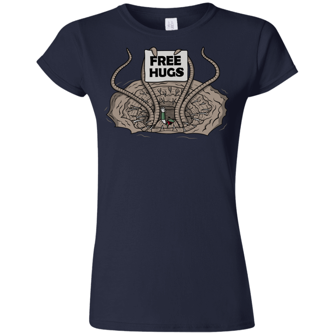 T-Shirts Navy / S Sarlacc Free Hugs Junior Slimmer-Fit T-Shirt