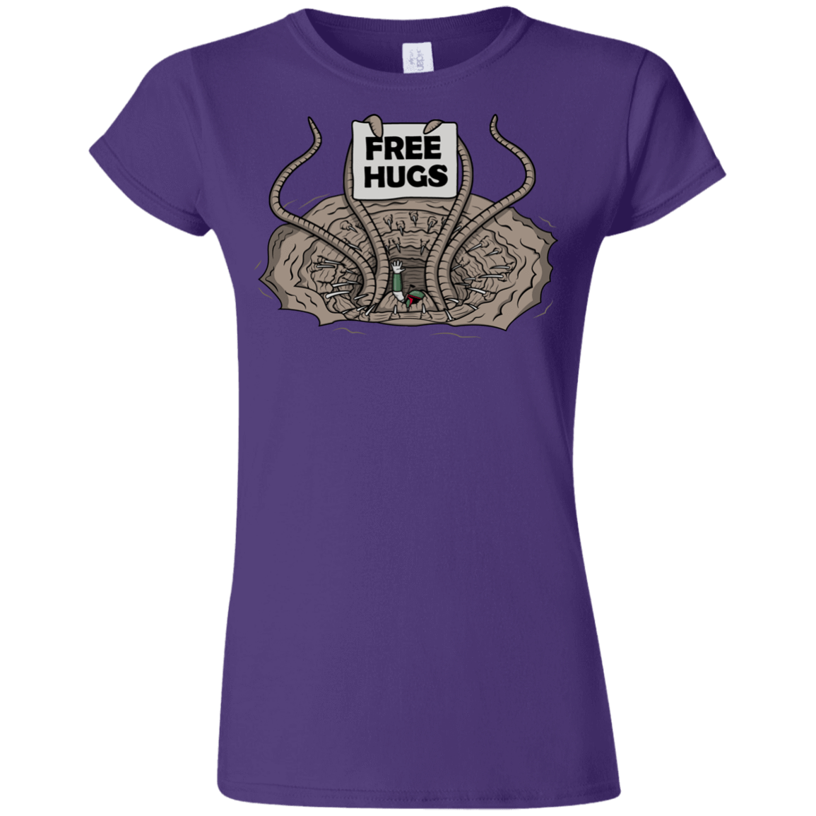 T-Shirts Purple / S Sarlacc Free Hugs Junior Slimmer-Fit T-Shirt