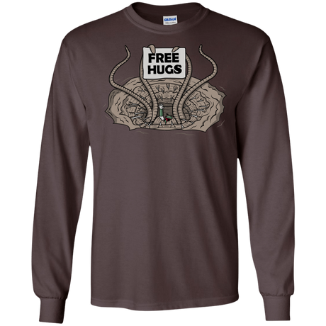 T-Shirts Dark Chocolate / S Sarlacc Free Hugs Men's Long Sleeve T-Shirt