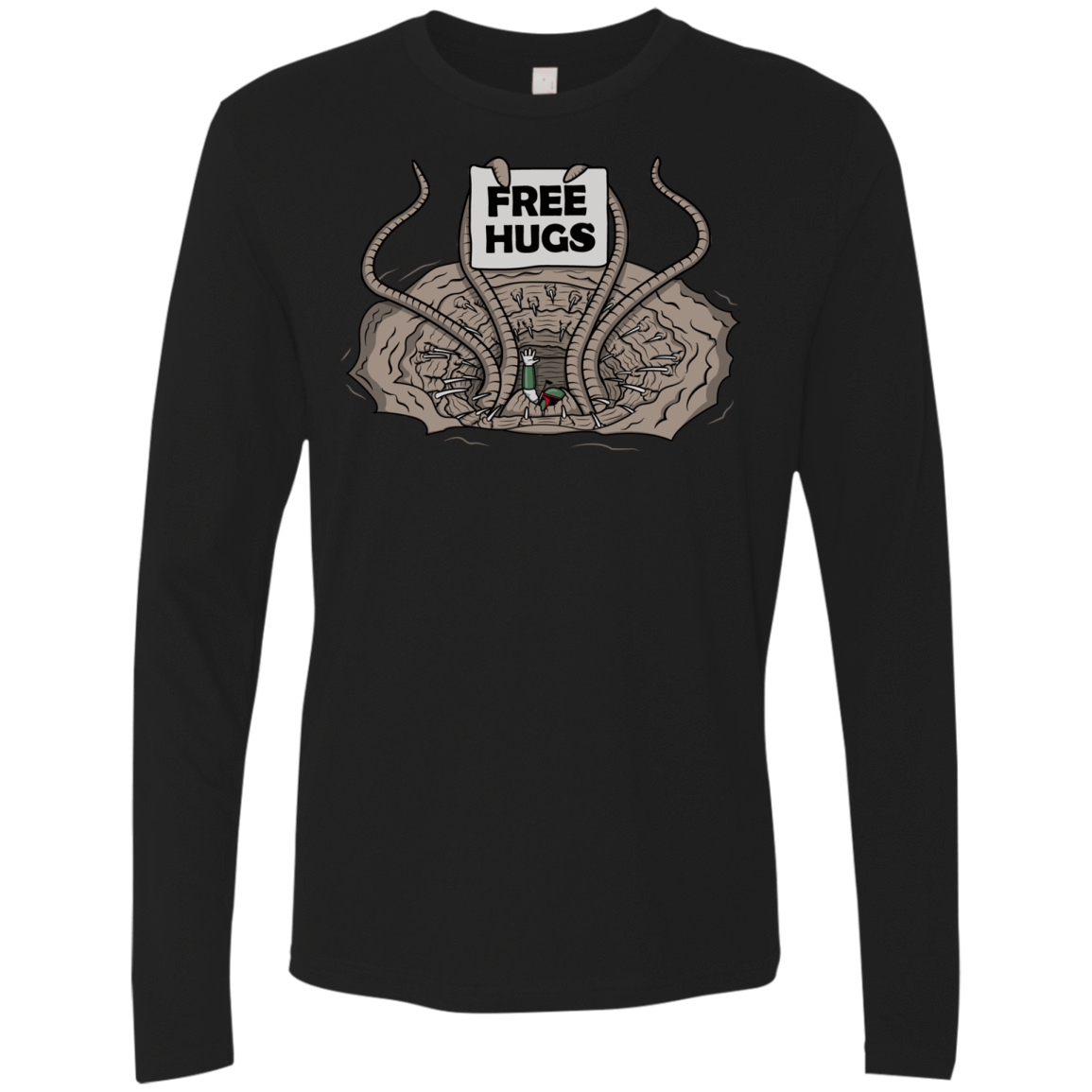 T-Shirts Black / S Sarlacc Free Hugs Men's Premium Long Sleeve