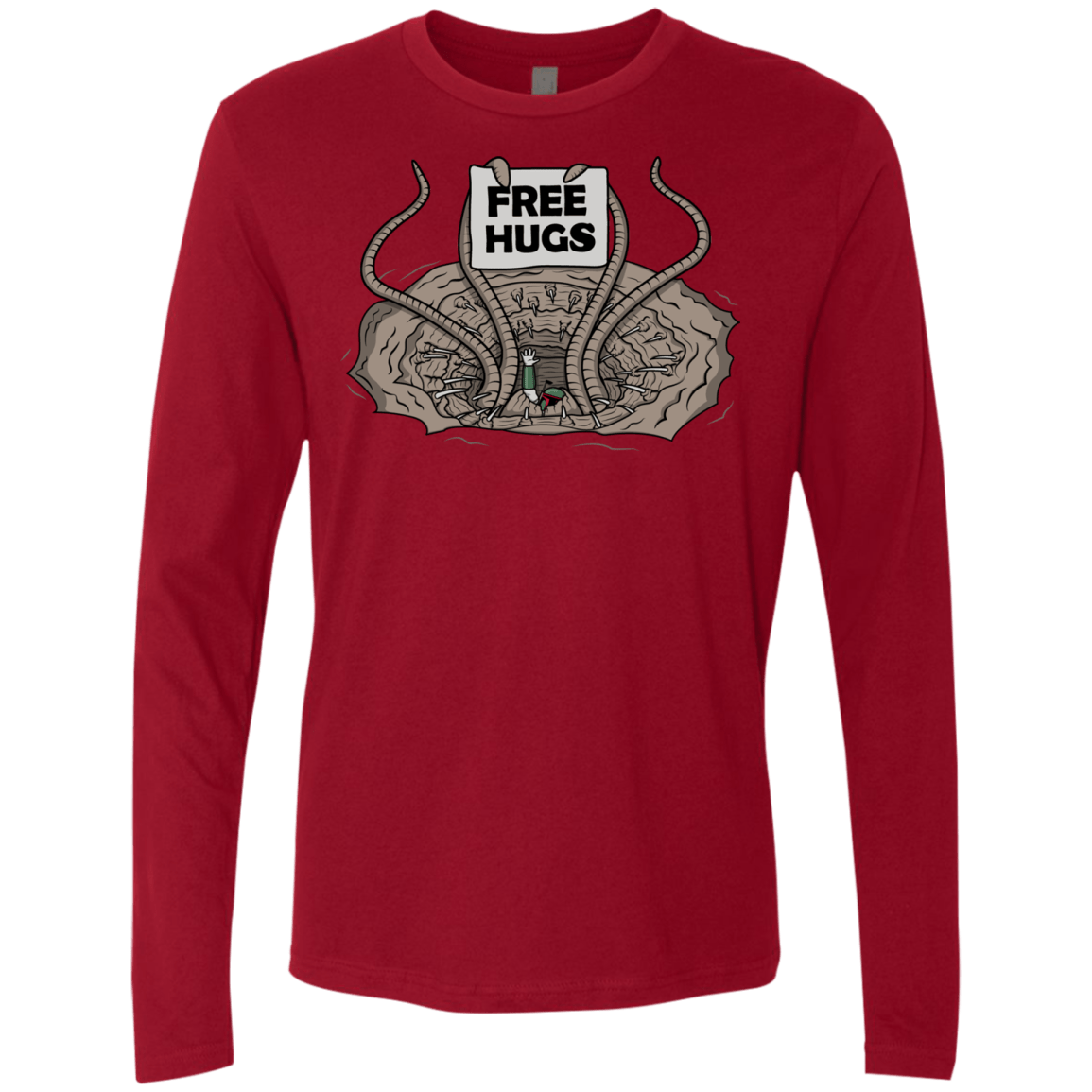 T-Shirts Cardinal / S Sarlacc Free Hugs Men's Premium Long Sleeve