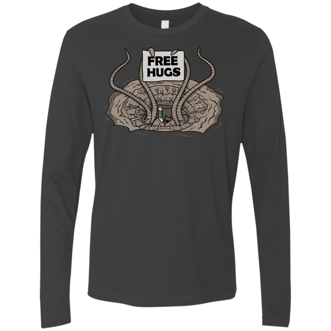 T-Shirts Heavy Metal / S Sarlacc Free Hugs Men's Premium Long Sleeve
