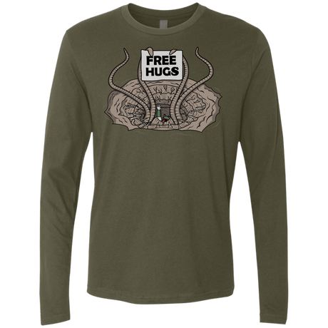 T-Shirts Military Green / S Sarlacc Free Hugs Men's Premium Long Sleeve