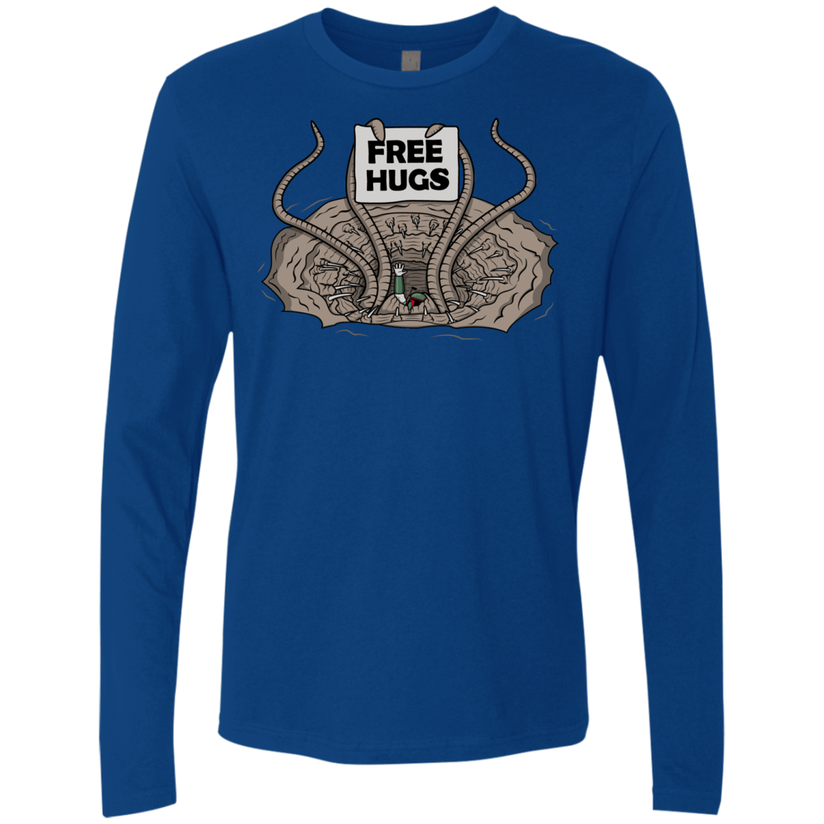 T-Shirts Royal / S Sarlacc Free Hugs Men's Premium Long Sleeve