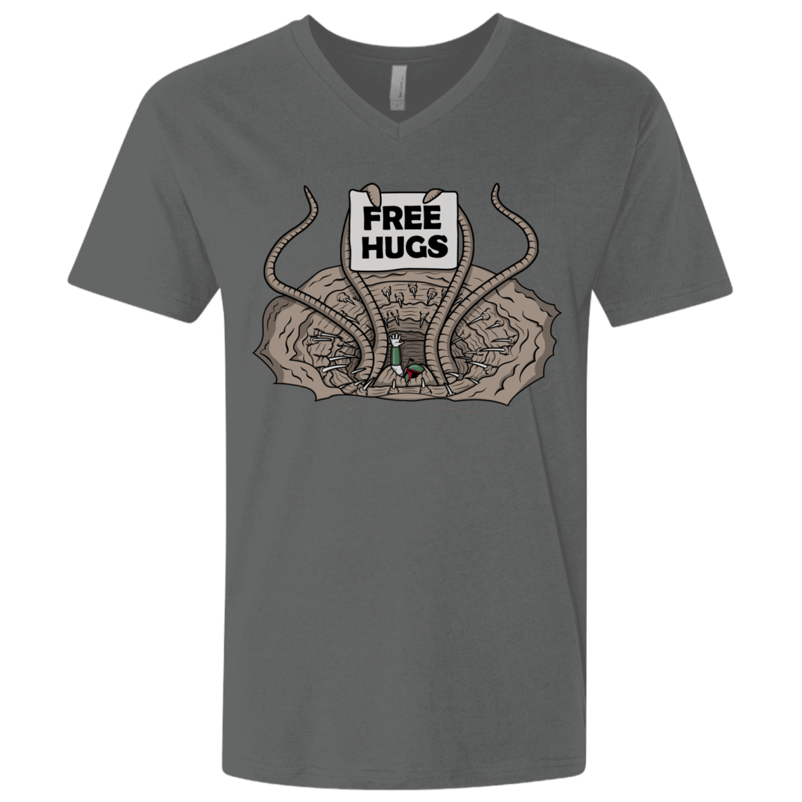 T-Shirts Heavy Metal / X-Small Sarlacc Free Hugs Men's Premium V-Neck