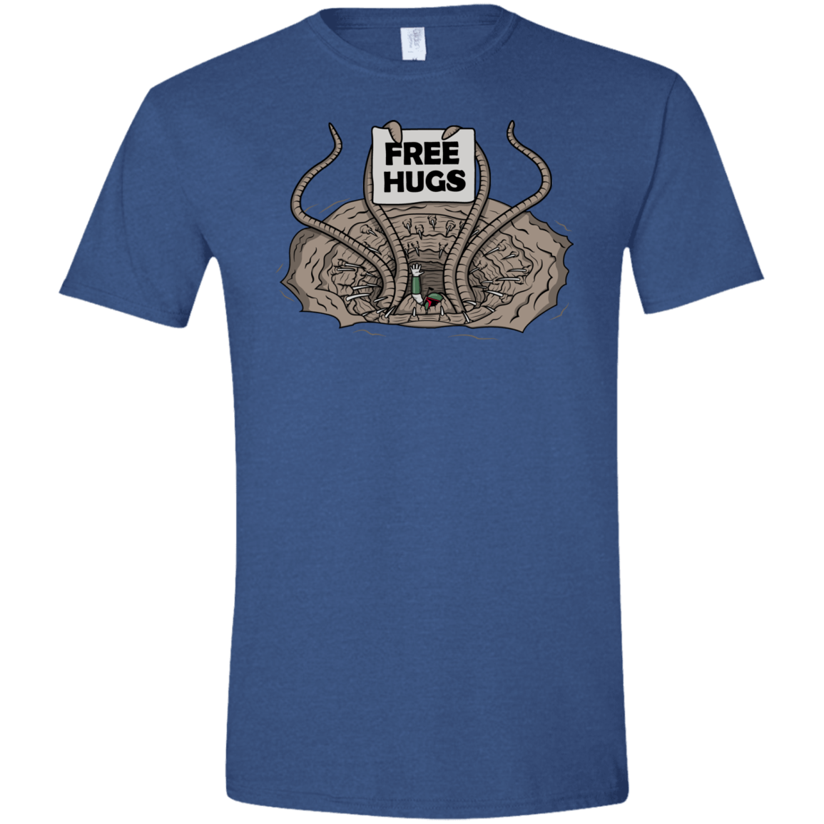 T-Shirts Heather Royal / X-Small Sarlacc Free Hugs Men's Semi-Fitted Softstyle