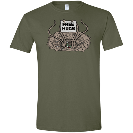 T-Shirts Military Green / S Sarlacc Free Hugs Men's Semi-Fitted Softstyle