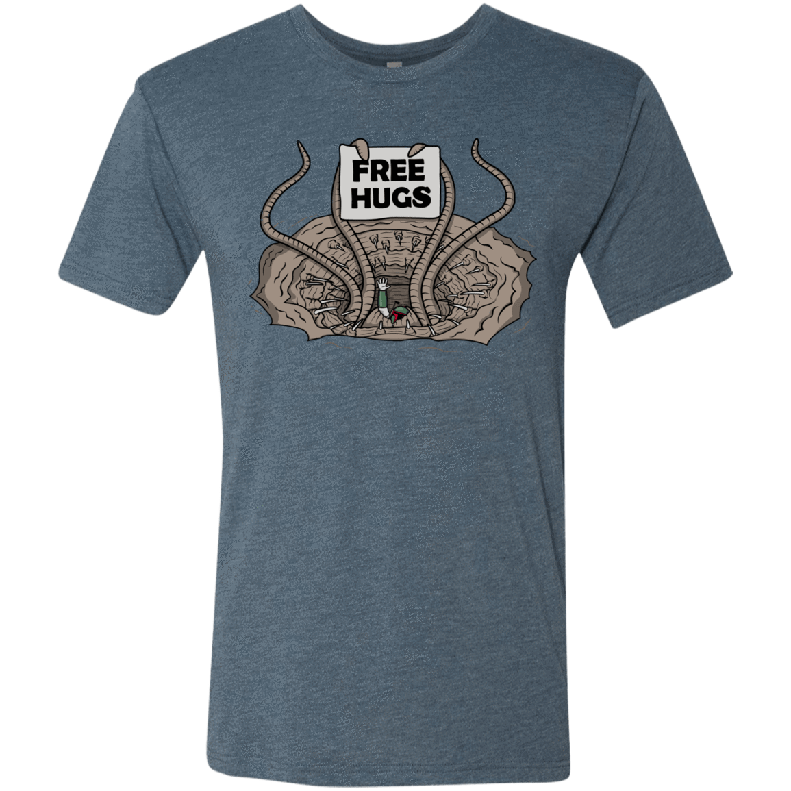 T-Shirts Indigo / S Sarlacc Free Hugs Men's Triblend T-Shirt